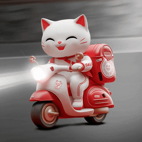Cat Delivery GIF by Dalu Wok