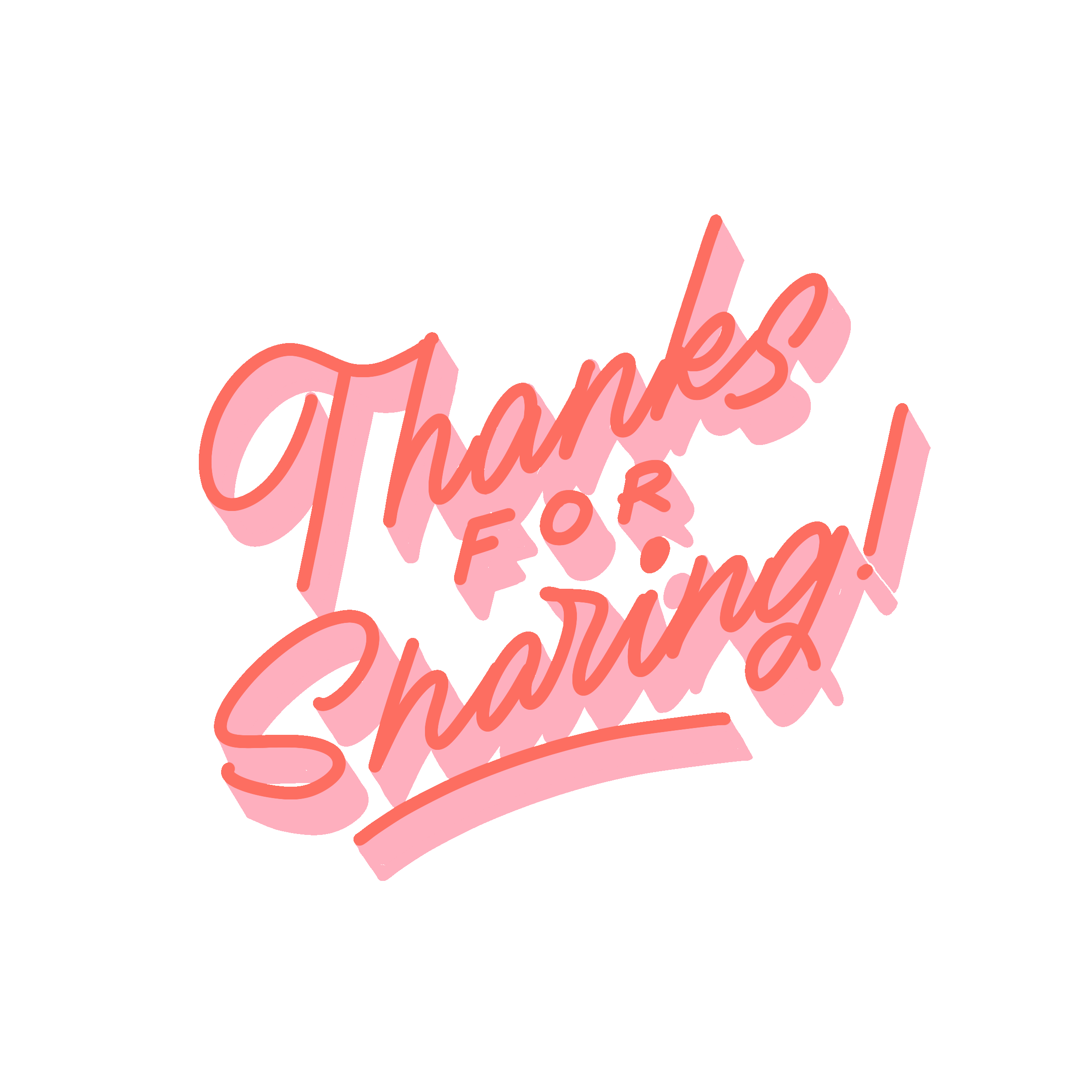Thanks For Sharing Thank You Sticker by Saori Kasai for iOS ...
