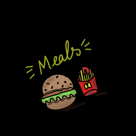 adorable_oeuvre aesthetic burger combo french fries GIF