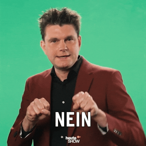 Auf Keinen Fall No GIF by ZDF heute-show