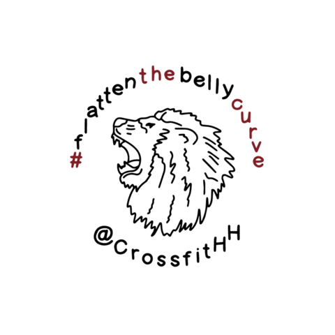 Flattenthebellycurve Sticker by CrossfitHH