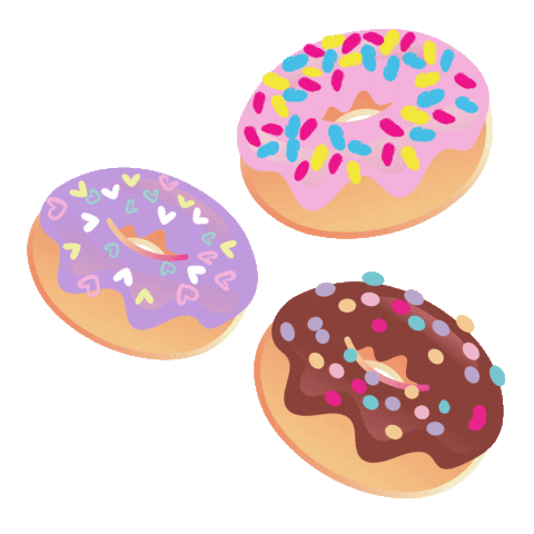 Donuts Eating Sticker by Distroller