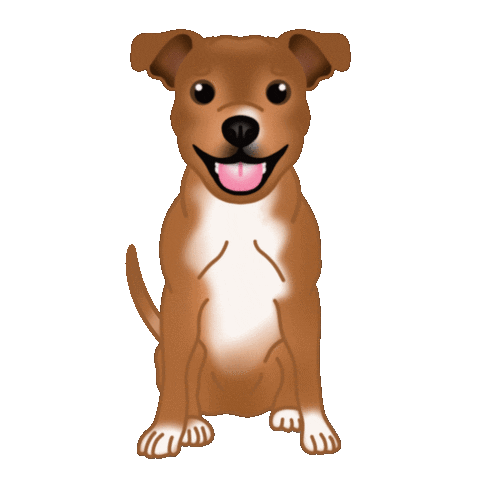 dog wagging tail clipart