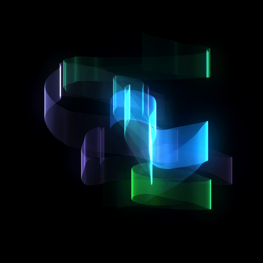 xponentialdesign loop green sky lights GIF