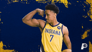 Flexing Malcolm Brogdon GIF by Indiana Pacers