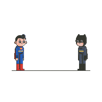 Batman Superman Sticker by DeeKay