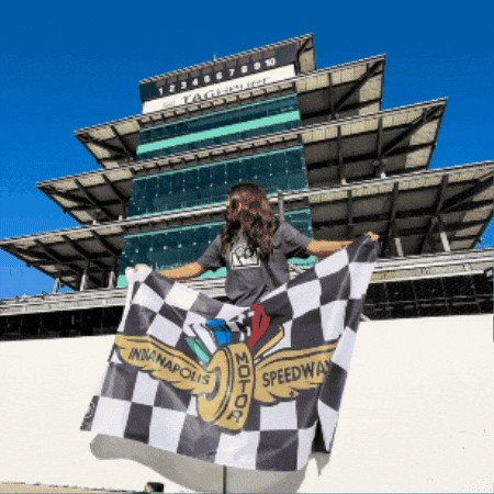 Indianapolis Motor Speedway Checkered Flag GIF by Flags For Good
