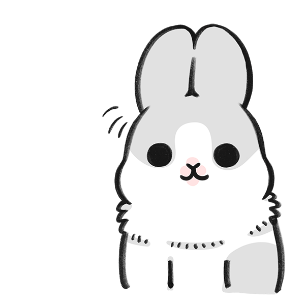 Thinking Rabbit Sticker by YUKIJI for iOS & Android | GIPHY