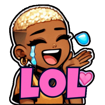 Pink Laughing Sticker