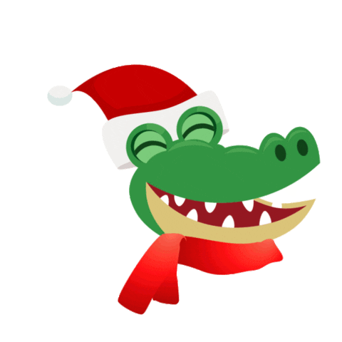 Christmas Crocodile Sticker by CauchosYa