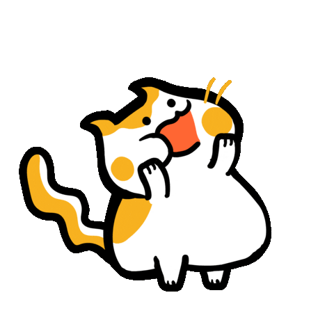 Cat Screaming Sticker by Poku Meow