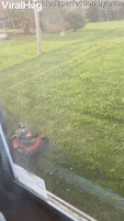 Hoverboard Hack Makes Lawn Mowing Easier GIF by ViralHog