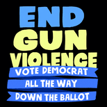 End Gun Violence, Vote Democrat all the way down the ballot