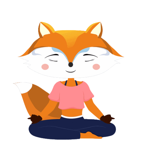 Fox Yoga Sticker by Nedlis Company