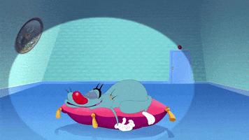 Tired Friday Night GIF by Oggy and the Cockroaches