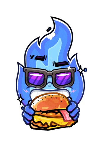 Flaming Sticker