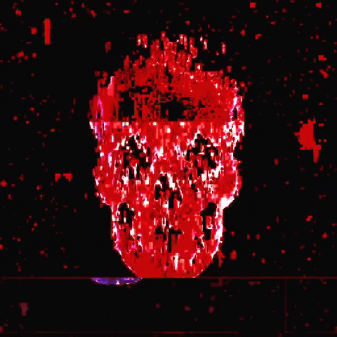 Glitch Skull GIF by Death Orgone