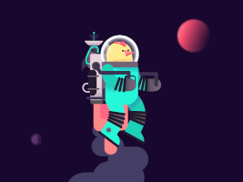 space chicken GIF by ReadyContest