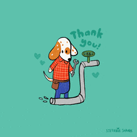 Dog Thank You GIF by Stefanie Shank