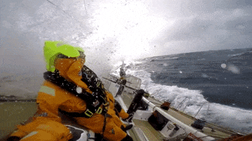 Ocean Racing Splash GIF by Clipper Round the World Yacht Race
