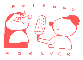 Friends Forever Love Sticker