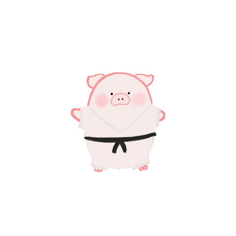 Pig Karate Sticker for iOS & Android | GIPHY