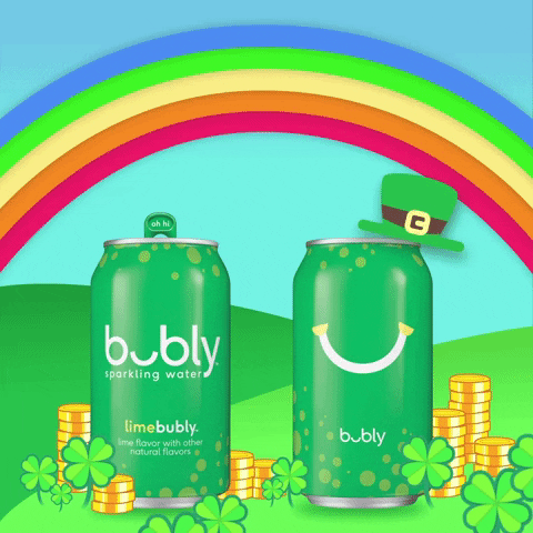 St Patricks Day Bubly Water GIF by bubly