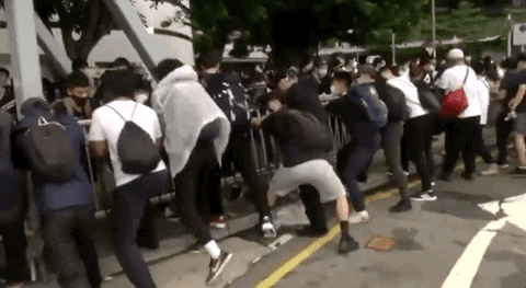  barricade hong kong protests GIF