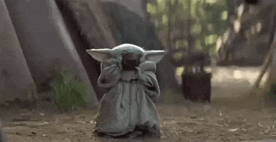 Baby Yoda Sipping Tea GIF