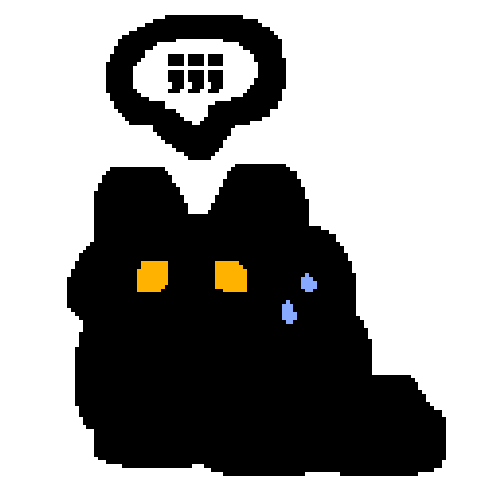 Nervous Black Cat Sticker