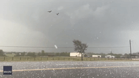 Large Hail Pelts Oklahoma's Southeast Amid Tornado Warning