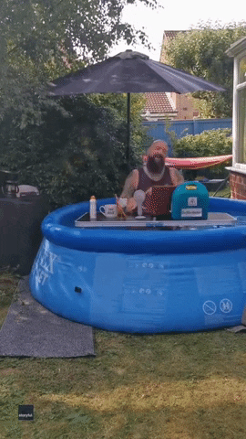 Heat Wave Working From Home GIF by Storyful