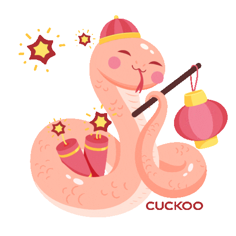 Snake Happycny Sticker by CUCKOO Singapore
