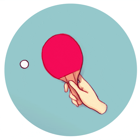 Ping Pong Sport GIF by Valérie Boivin