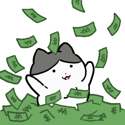 Cat Money Sticker by namsee