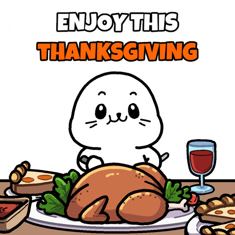 Hungry Give Thanks GIF by Sappy Seals
