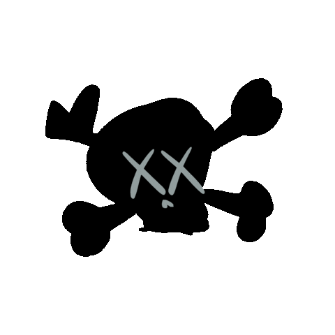 Skull Sticker by dividenyc