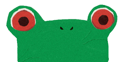 Looking Around Frog Eyes Sticker by Small Mouth Sounds