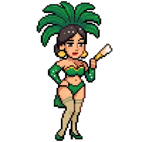 Showgirl Handfan Sticker by Super Smash Titties