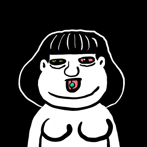 girl tongue GIF by Darién Sánchez
