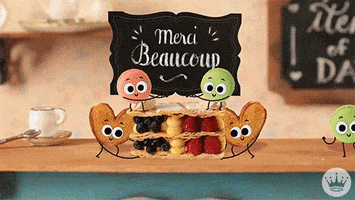 French Thanks GIF by Hallmark Gold Crown