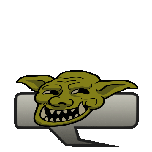 Dark Sad Troll Face Sticker GIF