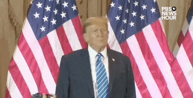 Standing Donald Trump GIF by PBS NewsHour