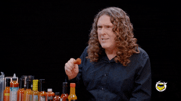 Weird Al Wings GIF by First We Feast: Hot Ones