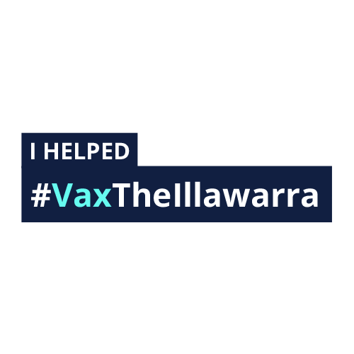Illawarravax Sticker by #VaxTheIllawarra