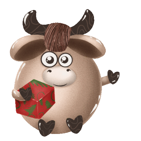 Bull Сновымгодом Sticker