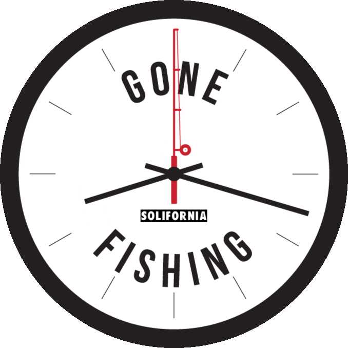 Gone Fishing Ocean Sticker by Solifornia