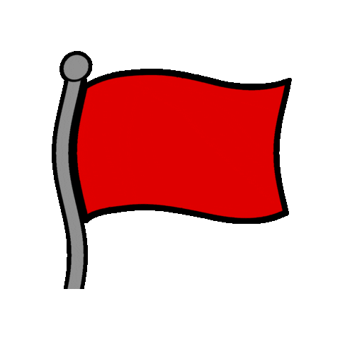 Red Flag Sticker by Sampsoid