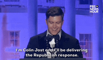 Colin Jost Republican Response GIF by PBS NewsHour