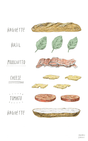 Illustration Sandwich GIF by Maori Sakai